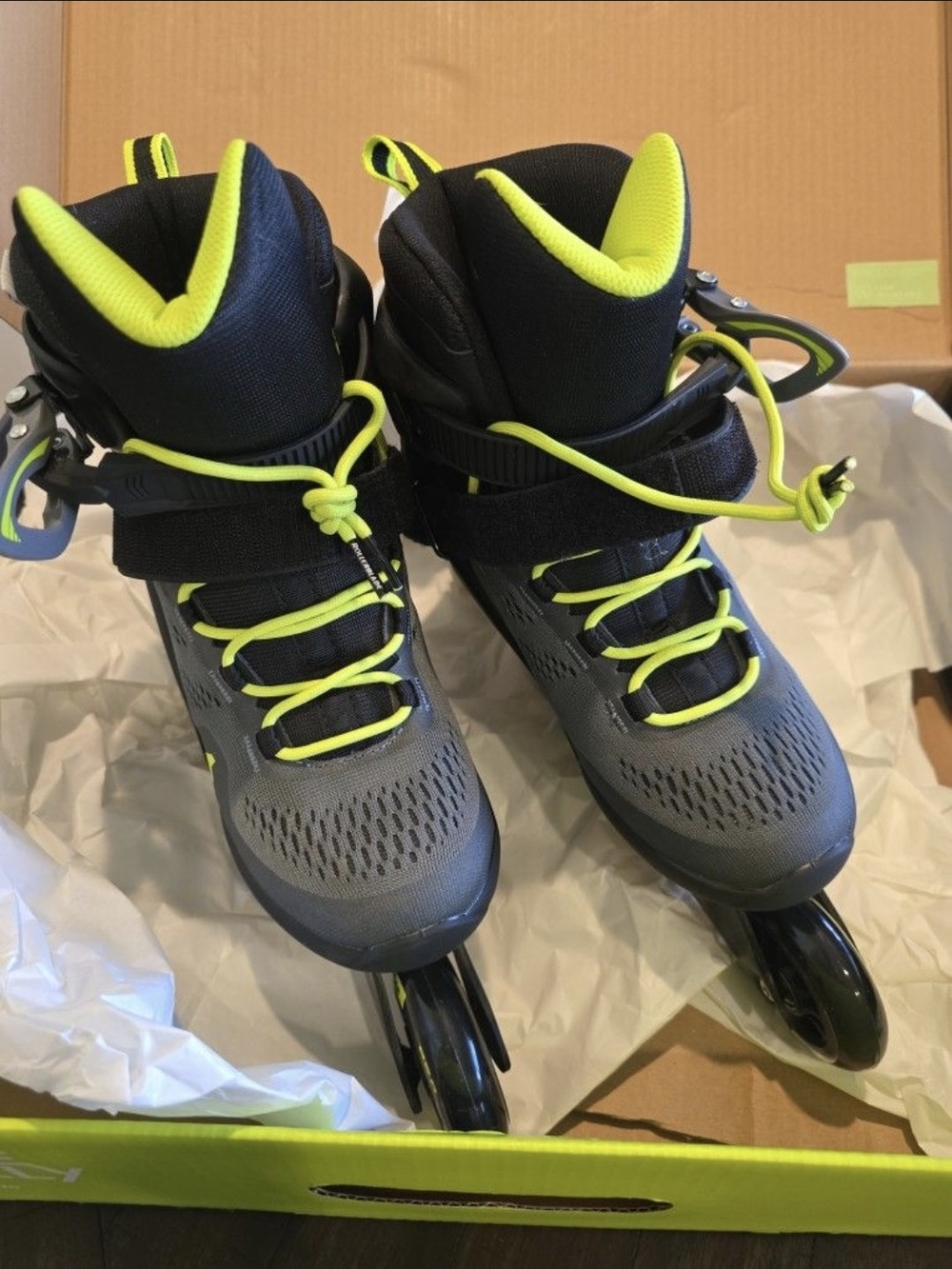Womens Macroblade 80 Inline Skates ~ Black and Lime Green ~ NWT $89
